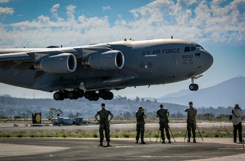 <span class="caption">The US government is heavily dependent on Boeing.</span> <span class="attribution"><a class="link " href="https://www.shutterstock.com/image-photo/san-diego-california-usa-september-23-2225256003" rel="nofollow noopener" target="_blank" data-ylk="slk:Bill Chizek/Shutterstock;elm:context_link;itc:0;sec:content-canvas">Bill Chizek/Shutterstock</a></span>