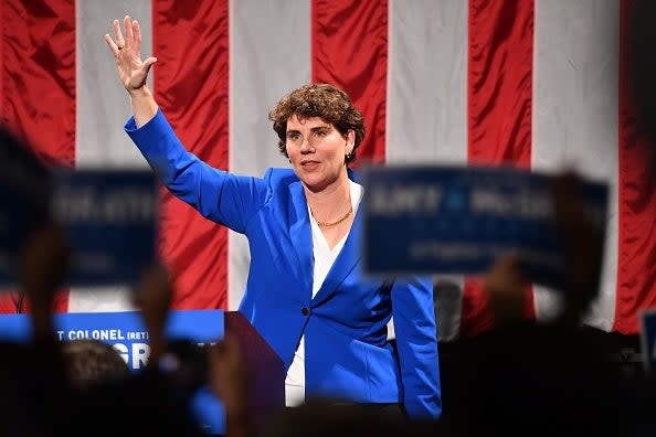 Democrats are banking on Amy McGrath to unseat Mitch McConnell (Getty)