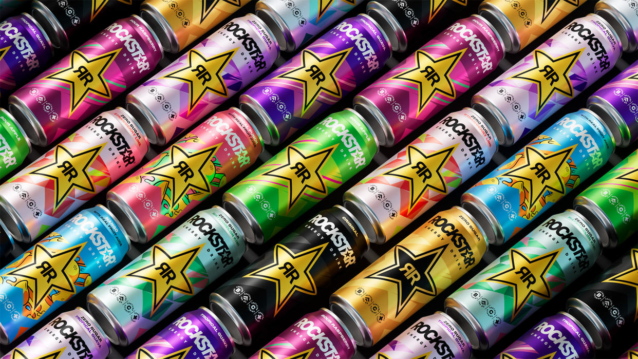  Rockstar energy drink. 