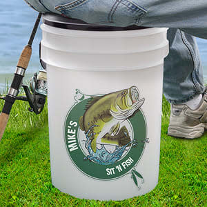 Sit 'N Fish Personalized Bucket Cooler ('Multiple' Murder Victims Found in Calif. Home / 'Multiple' Murder Victims Found in Calif. Home)