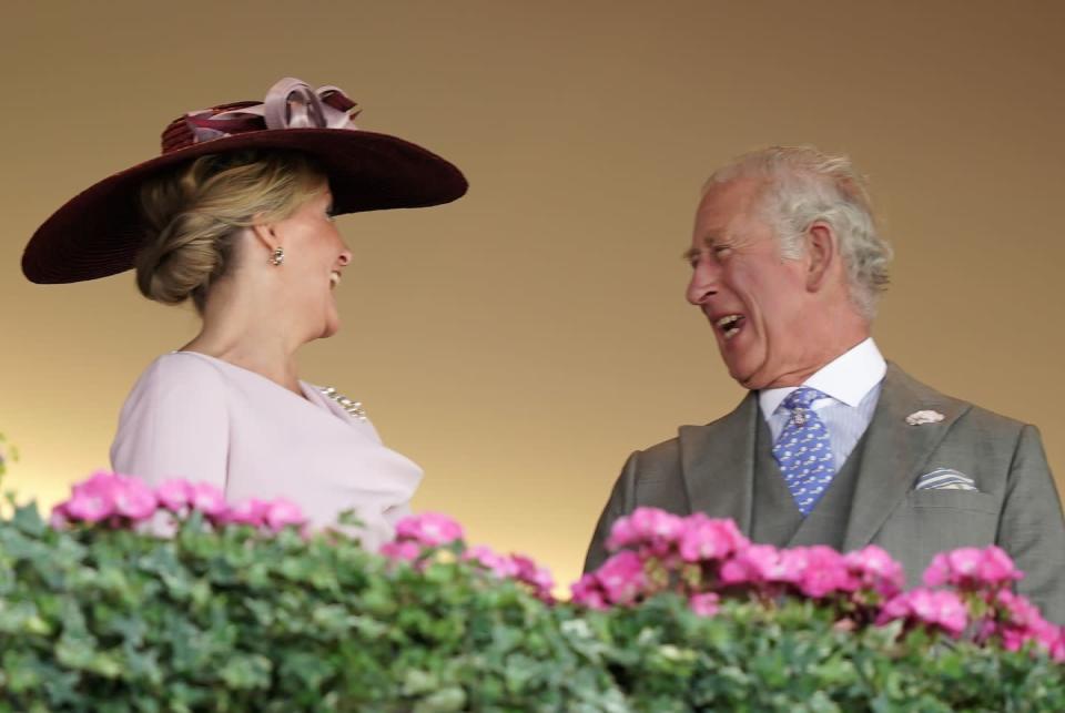 <p>Sophie and Charles shared a big laugh.</p>