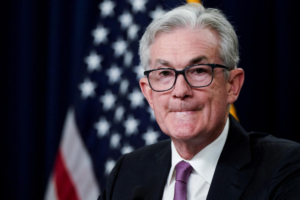 Federal Reserve Board Chairman Jerome Powell attends a news conference following a two-day meeting of the Federal Open Market Committee (FOMC) in Washington, U.S., July 27, 2022. REUTERS/Elizabeth Frantz