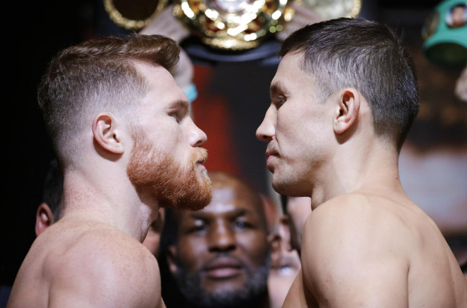 Canelo Alvarez and Gennady Golovkin will face off once again after fighting to a controversial draw in September 2017. (AP)