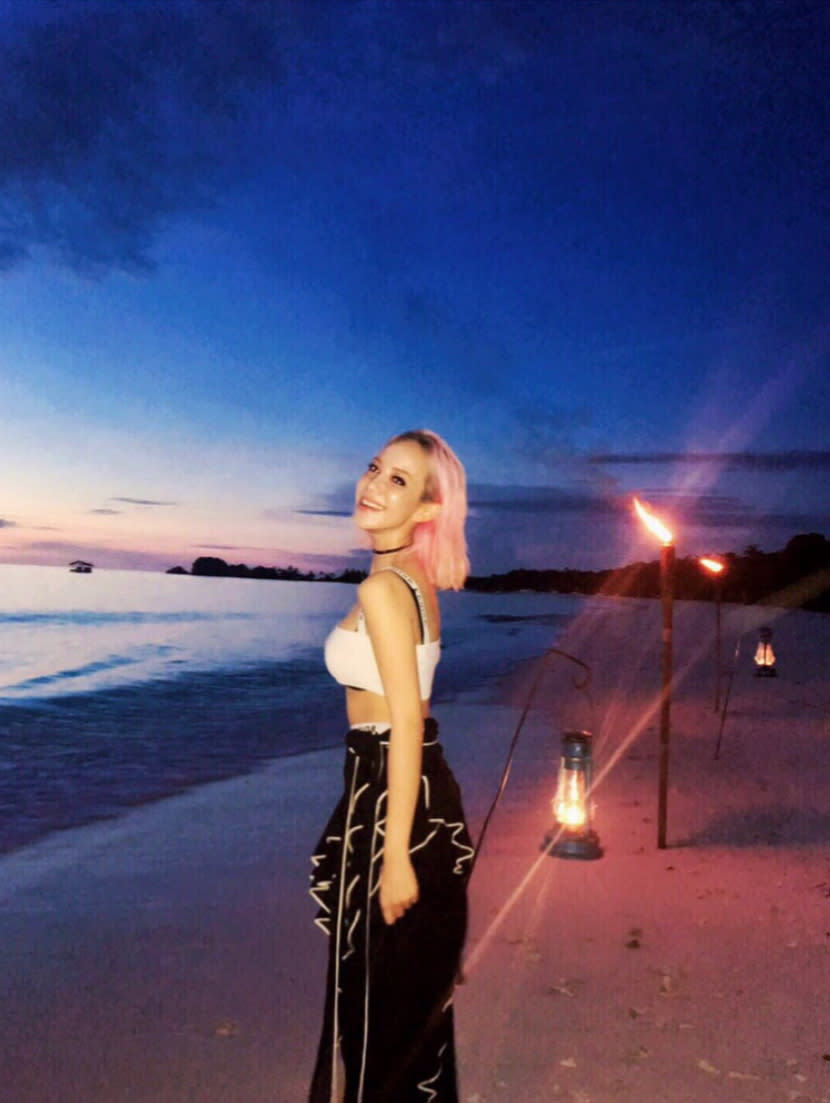 <p>Actress and fashion influencer Fiona Xie is in the Philippines enjoying a break and birthday at luxury resort Amanpulo. (Photo: Fiona Xie/ Instagram) </p>