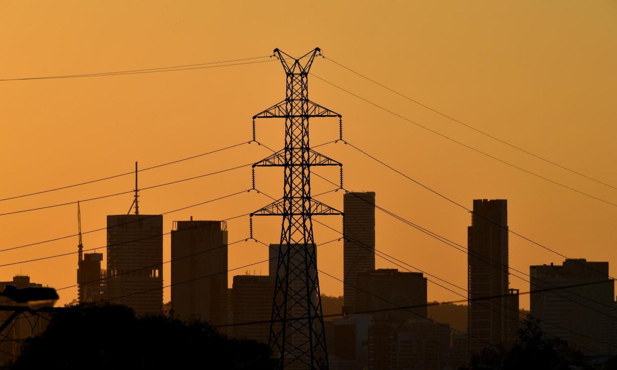 <span>Electricity tower in Brisbane. Companies say they are ‘energy agnostic’ but the challenges of introducing a new energy source requiring complex regulations, particularly for the storage and disposal of nuclear energy waste, are steep.</span><span>Photograph: Darren England/AAP</span>