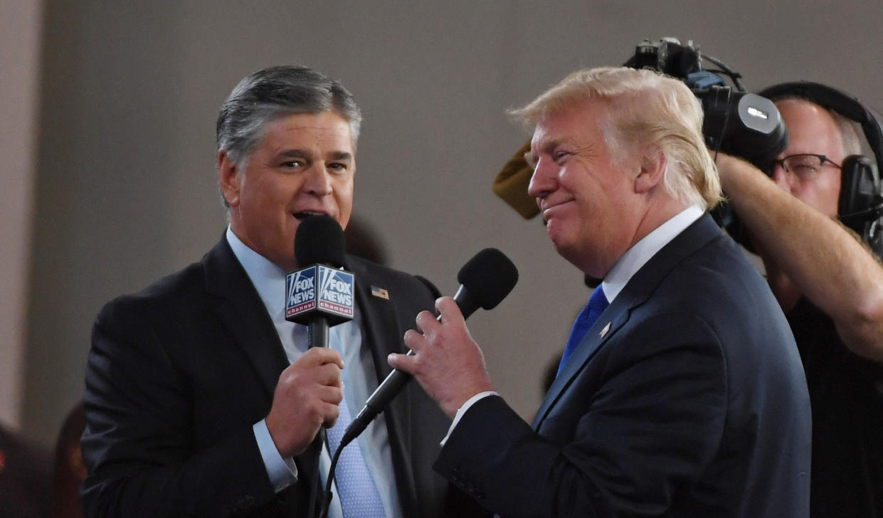 Sean Hannity and Donald Trump 