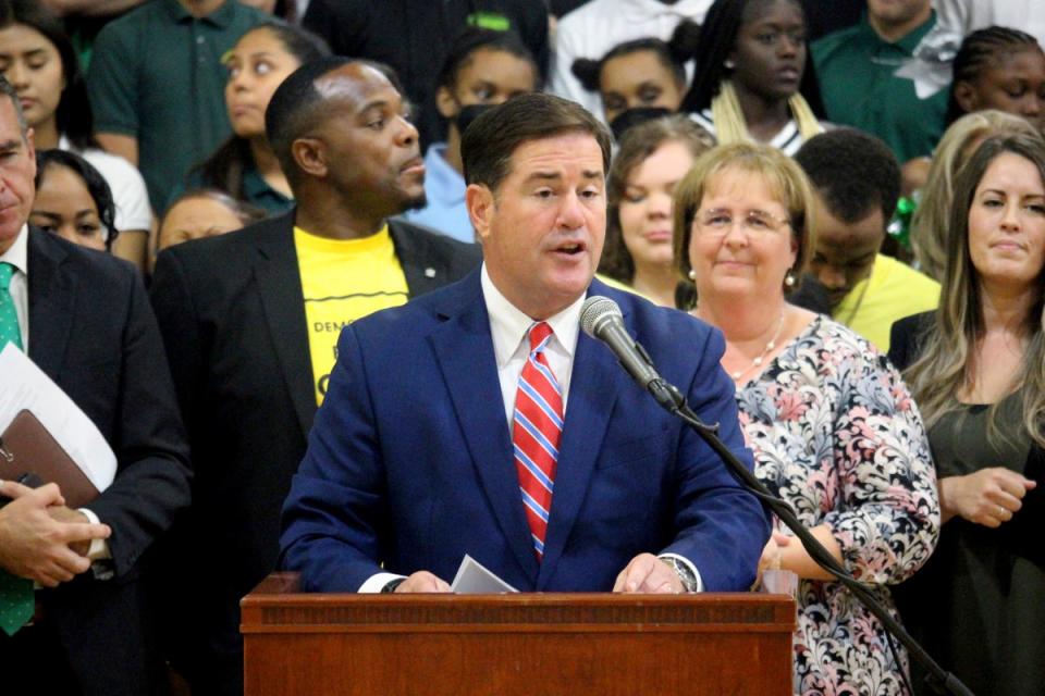 Former Arizona Governor Doug Ducey was reportedly pressured by Donald Trump to find votes in order to overturn the state’s 2020 presidential election results (Copyright 2022 The Associated Press. All rights reserved.)