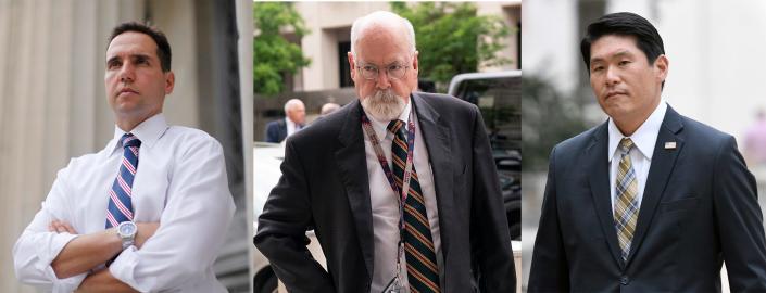 Jack Smith, A&nbsp;former career federal prosecutor and a war-crimes prosecutor at the Hague, John Durham, A&nbsp;former U.S. attorney for Connecticut and Robert Hur, A&nbsp;former U.S. attorney for Maryland are each leading investigation from the DOJ into the Biden Documents, Trump Documents connections between Trump&#x002019;s presidential campaign and Russia.