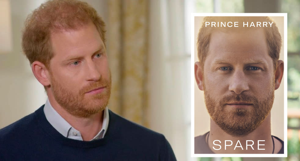 Prince Harry has given an explosive television interview ahead of the release of his book, which goes on sale on January 10. (Harry: The Interview, ITVX/Penguin Random House)