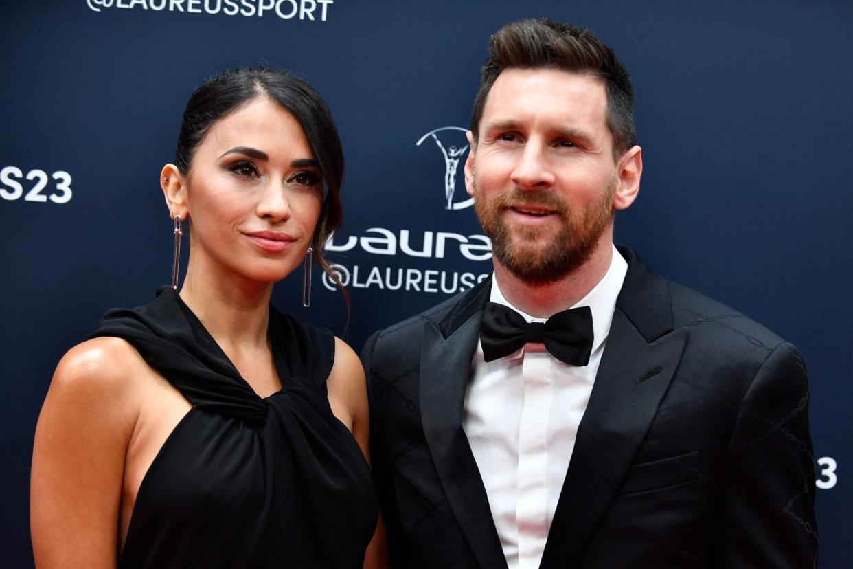 Antonela Roccuzzo y Leo Messi el 30 en mayo pasado, durante la entrega de premios Laureus World Sports Awards, llevada a cabo en París, Francia