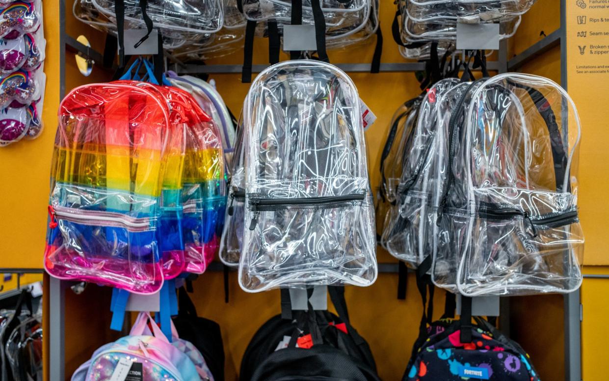 Clear backpacks - Brandon Bell/Getty Images