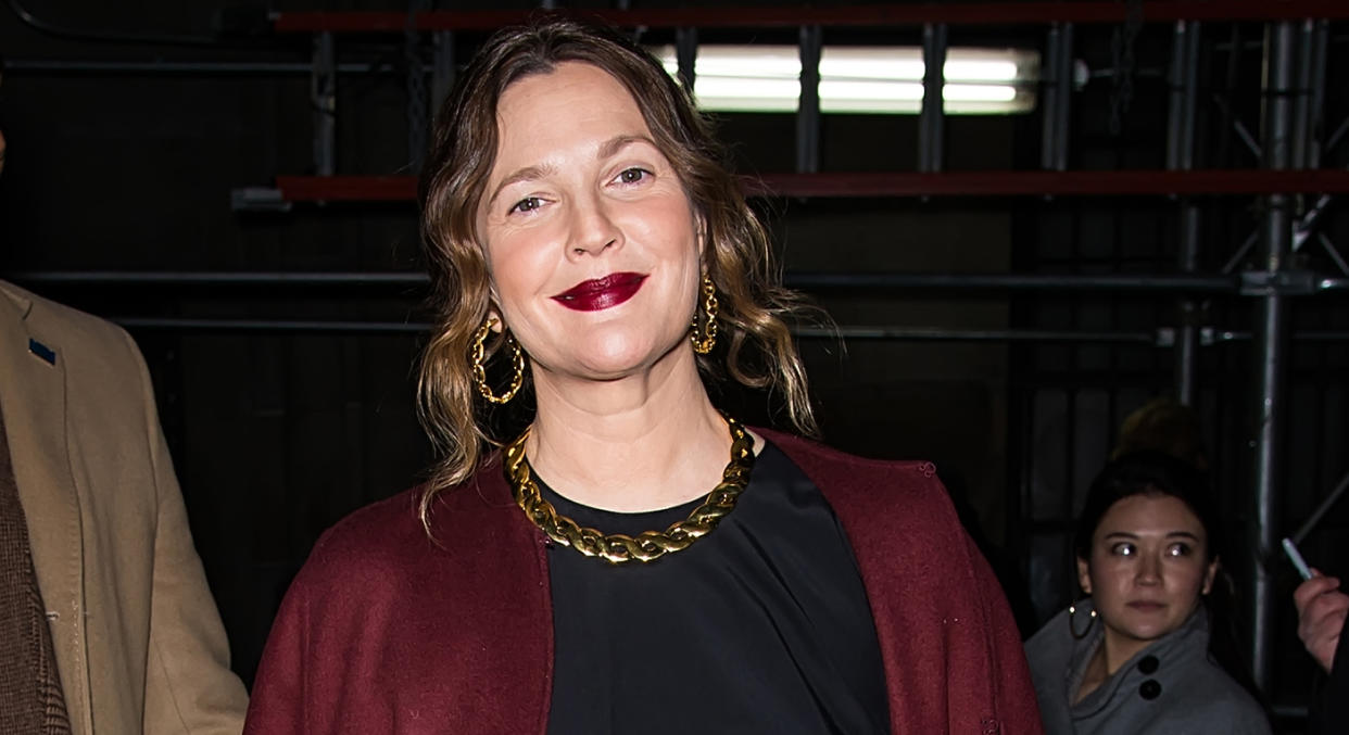 Drew Barrymore shares her secret for glowing skin, and even the Kardashians are a fan.  (Getty Images)