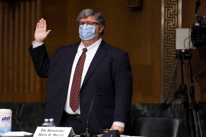 U.S. Senate Banking Committee confirmation hearing on Capitol Hill in Washington