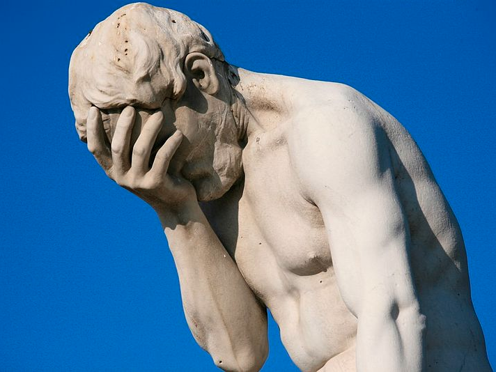 Facepalm statue