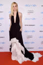 <p>At 17, Elle Fanning is already not only a movie star but a fashion master as well. At the premiere of “About Ray,” in which she plays a transgender teenager, the actress wore a black and white gown with an illusion mullet hemline and deep V neck from Emilio Pucci.</p>