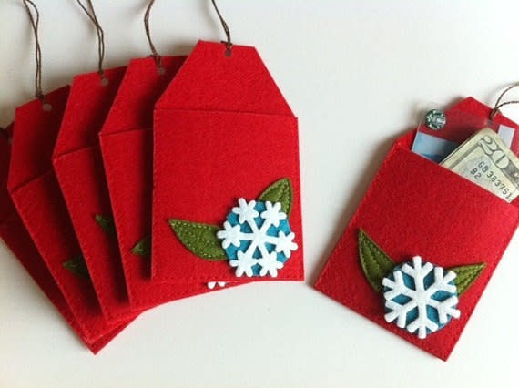 Felt gift card envelopes