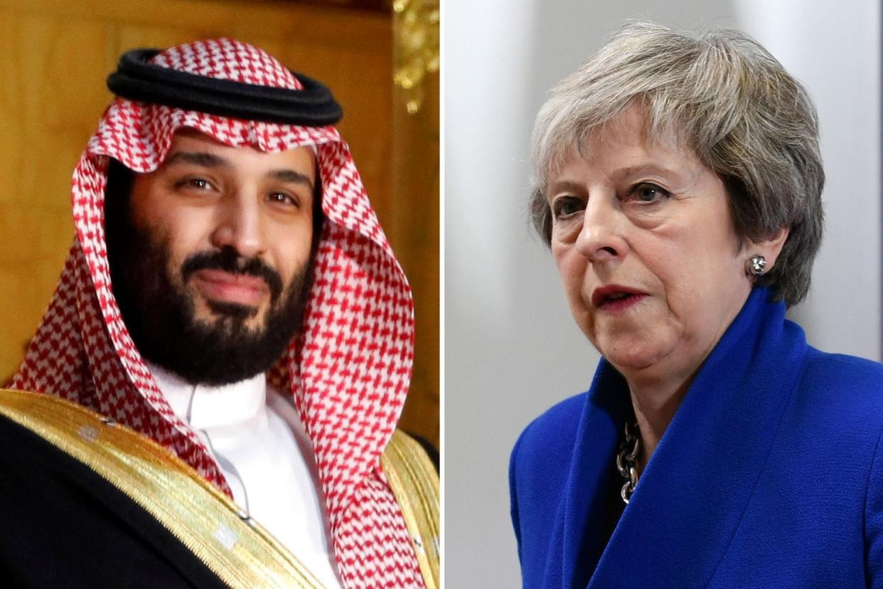 Theresa May will talk with Prince Mohammed bin Salmanat the G20 summit: Reuters & AFP/Getty Images