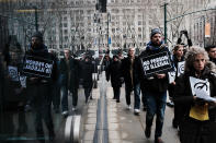 <p>Hundreds of immigration activists, clergy members and others participate in a protest against President Donald Trump’s immigration policies in front of the Federal Building on Jan. 11, 2018, in New York City. (Photo: Spencer Platt/Getty Images) </p>