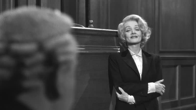 Marlene Dietrich, en Testigo de cargo