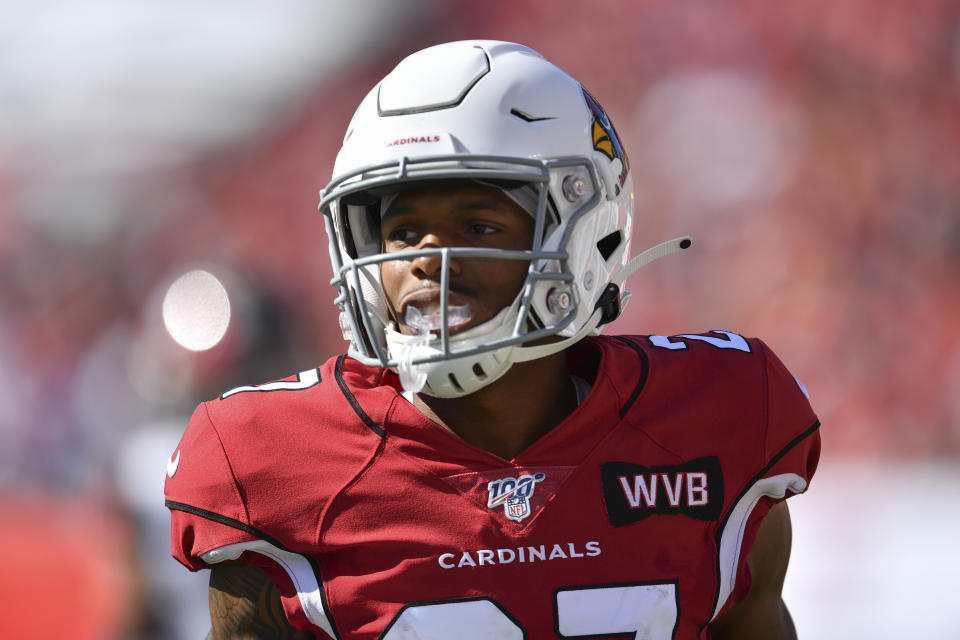 Arizona Cardinals safety Josh Shaw (27) was suspended for betting on NFL games. (Photo by Roy K. Miller/Icon Sportswire via Getty Images)