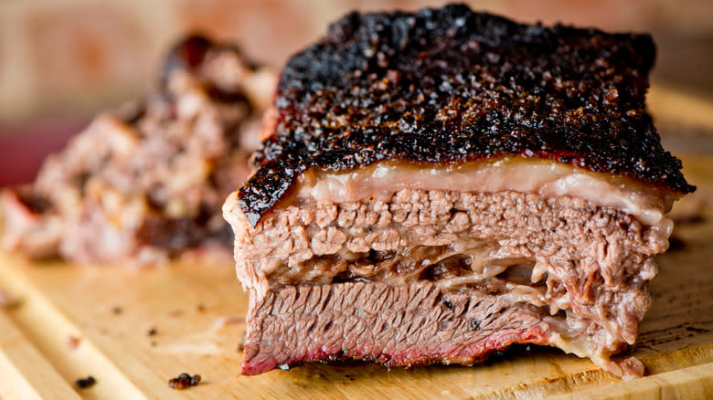 Barbecue brisket with bark