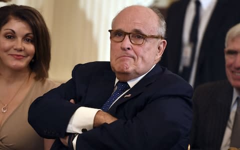 Rudy Giuliani said Donald Trump would not submit to an interview by Robert Mueller's team - Credit: AFP