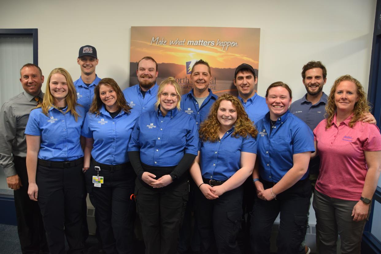 The most recent cohort of NCMC paramedic students and instructors are pictured.