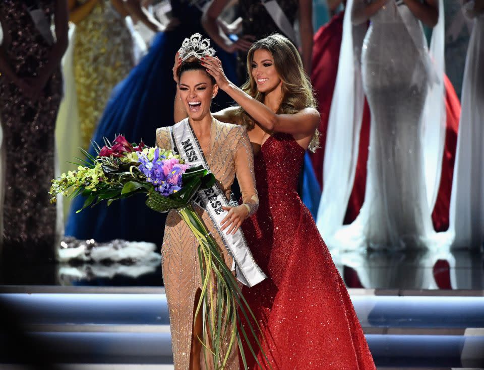 South Africa's Demi-Leigh Nel-Peters is crowned Miss Universe 2017. Photo: Getty