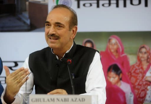 Indian Health Minister Ghulam Nabi Azad at a press conference in New Delhi in 2009. Azad was quoted in July last year as saying that homosexuality was "unnatural" and a "disease which has come from other countries". India's home ministry disowned arguments made before the Supreme Court Thursday by a top government lawyer that homosexuality was immoral, "against nature" and should be banned