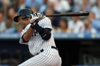 KANSAS CITY, MO - JULY 10: American League All-Star Derek Jeter #2 of the New York Yankees at bat in the first inning during the 83rd MLB All-Star Game at Kauffman Stadium on July 10, 2012 in Kansas City, Missouri. (Photo by Jonathan Daniel/Getty Images)