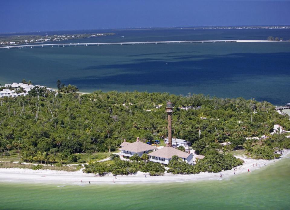 Aerial view of Sanibel Island, Florida