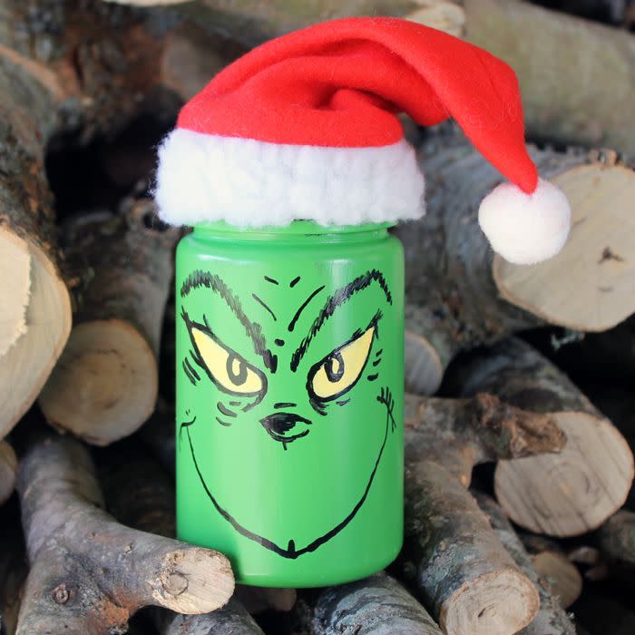 Grinch Mason Jar