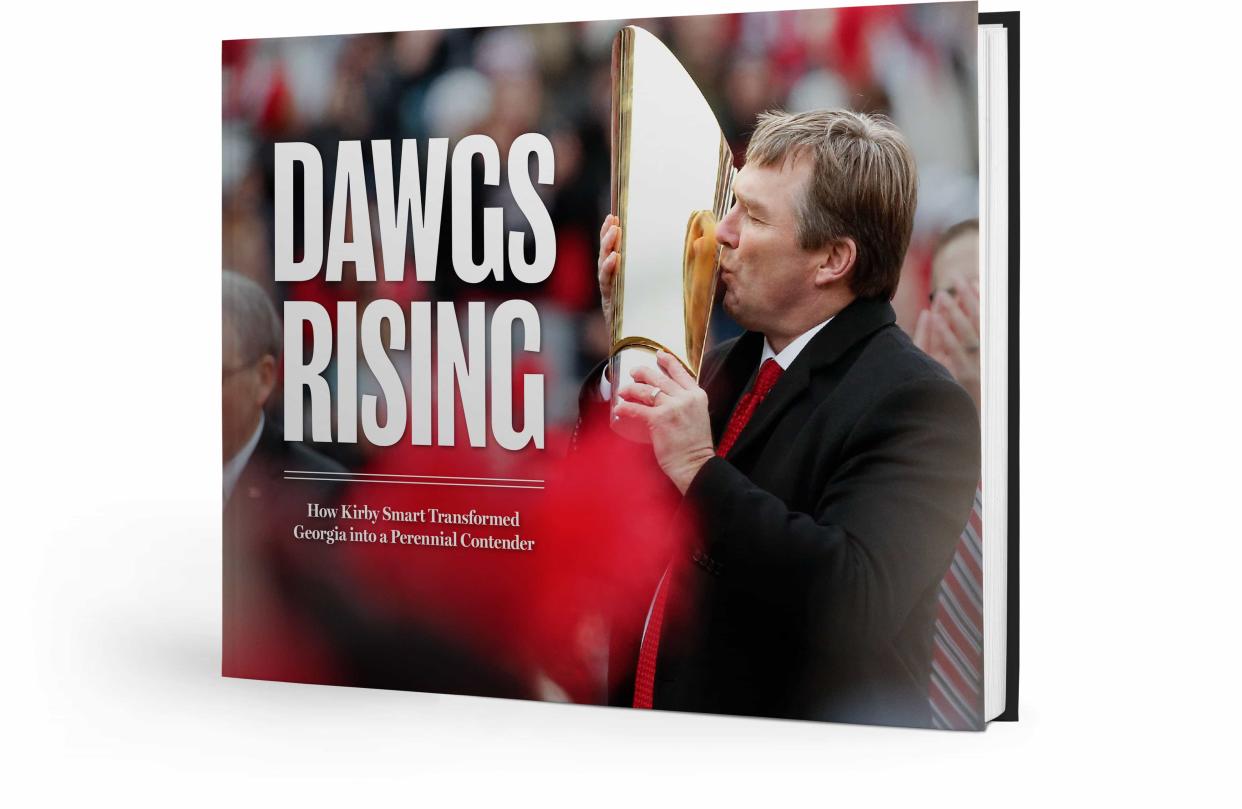 Get the inside story on Georgia football's rise to dominance under Coach Kirby Smart with this hardcover collector’s book