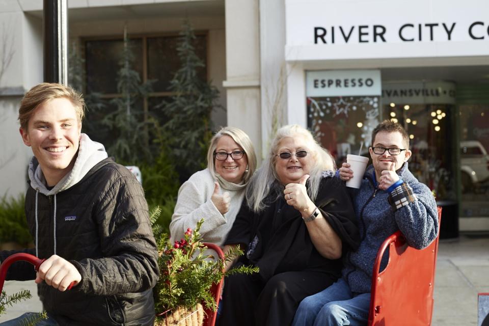 Parker Erickson, Kristin Schoonveld, Tami Kennerson, Nick Schoonveld in Evansville Nov 2019