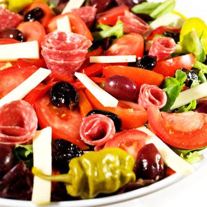 <div class="caption-credit"> Photo by: Thinkstock</div><div class="caption-title">Antipasto</div><b>Where You'll Find it:</b> Salad bars, some Mediterranean-style chain restaurants <br> <br> <p> <b>Why it's Worse:</b> Antipasto means "before the meal," a time (at least in the U.S.) where salads are typically served. If the elements of a typical antipasto platter-raw and marinated vegetables, cheeses, and meats-are combined in a salad, the saturated fat count from the cured meats alone (like pepperoni) could potentially exceed 15 grams. <br> </p> <p> <br> </p> <p> <b>RELATED: <a rel="nofollow noopener" href="http://www.shape.com/healthy-eating/diet-tips/10-summer-snacks-under-200-calories" target="_blank" data-ylk="slk:10 Summer Snacks Under 200 Calories;elm:context_link;itc:0;sec:content-canvas" class="link ">10 Summer Snacks Under 200 Calories</a></b> <br> </p>