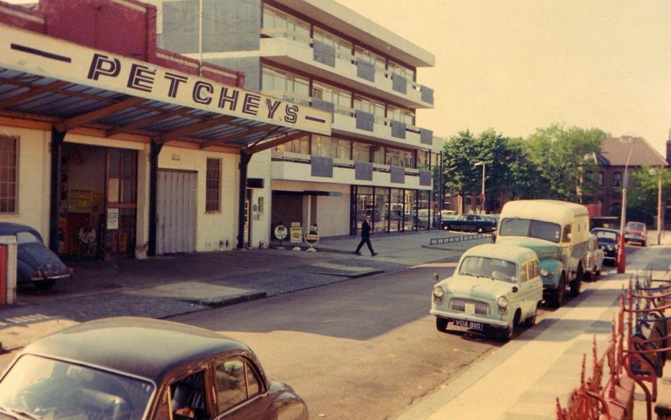 Petchey's car business in East Ham in the 1960s