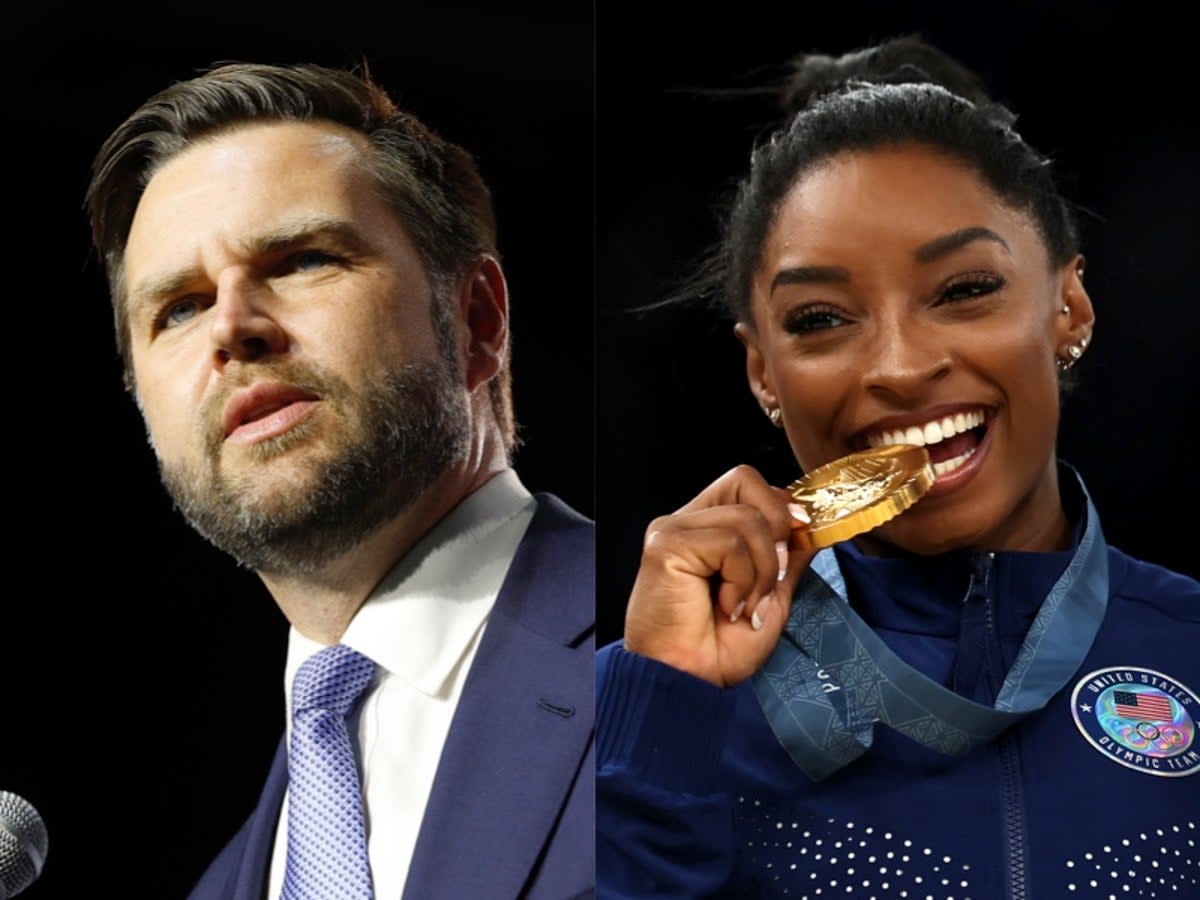 JD Vance’s poorly-aged comment about Simone Biles goes viral (Getty Images)