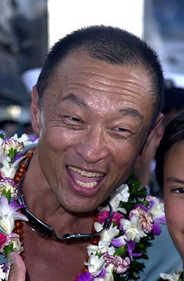 Cary Hiroyuki Tagawa aboard the USS John C. Stennis at the Honolulu, Hawaii premiere of Touchstone Pictures' Pearl Harbor