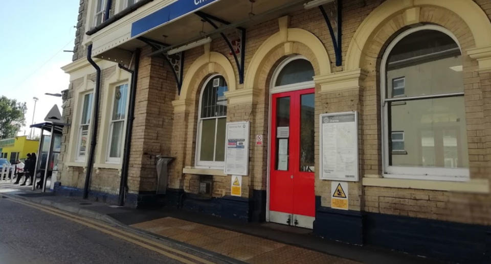 Photo of Chertsey Railway Station where the teenager died after being hit by a train.