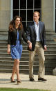 <div class="caption-credit"> Photo by: Getty</div>When William and Kate walked out of Buckingham Palace as newlyweds the morning after their wedding, Kate kept it casual with a periwinkle blue Zara dress with LK Bennett wedges. According to the Vogue survey, LK Bennett is one of Kate's favorite brands. <br>