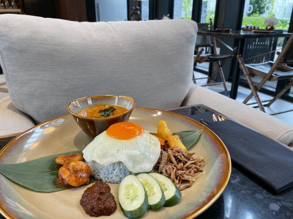 Nasi Lemak is part of the Asian selection for breakfast at the Living Room (Photo: Stephanie Zheng)