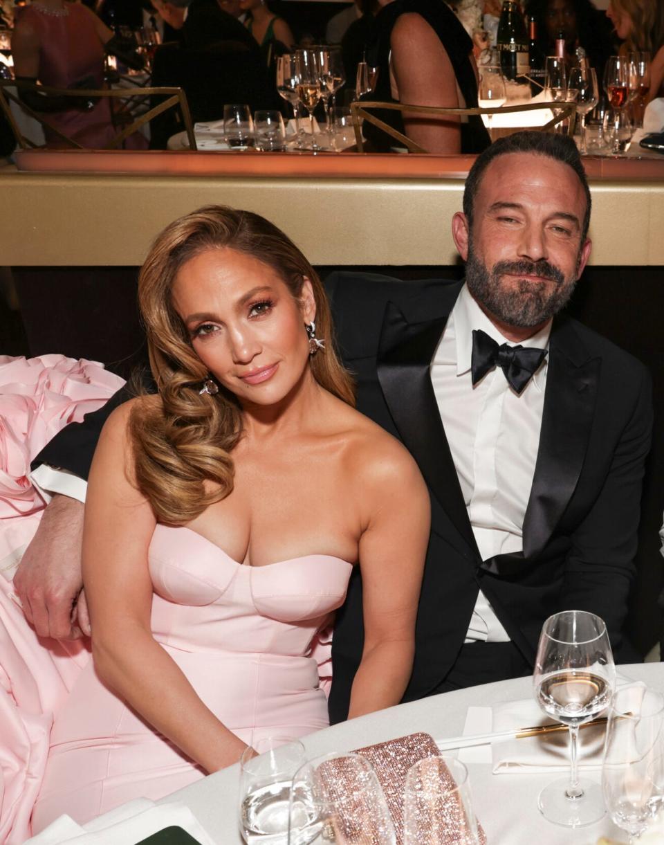 Jennifer Lopez and Ben Affleck attended the 81st Golden Globe Awards on Jan. 7, 2024.