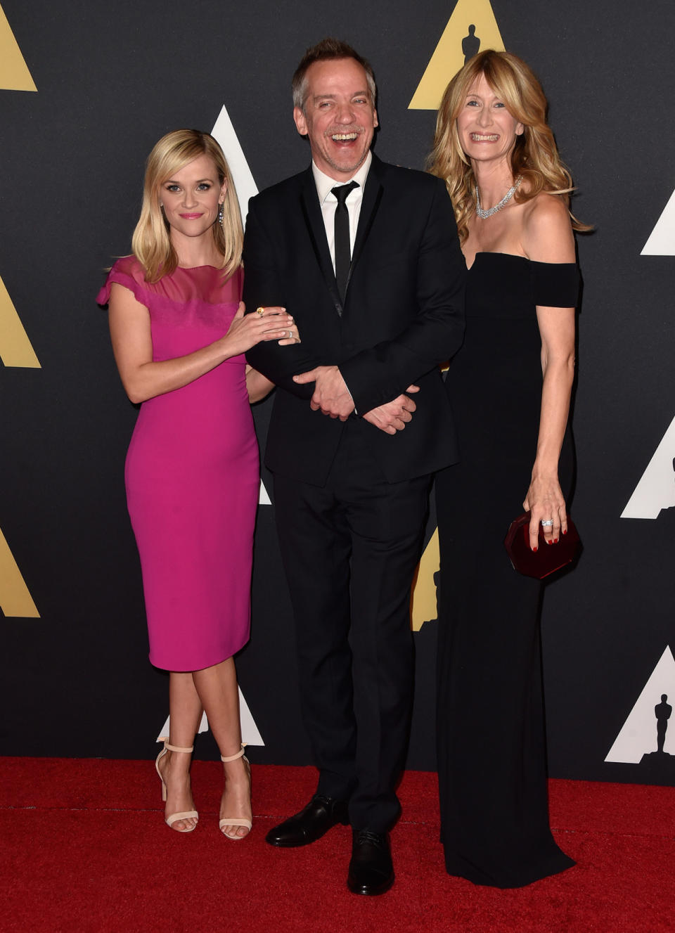 HOLLYWOOD, CA - NOVEMBER 08: (L-R) Actress Reese Witherspoon, director Jean-Marc Vallee, and actress Laura Dern attend the Academy Of Motion Picture Arts And Sciences’ 2014 Governors Awards at The Ray Dolby Ballroom at Hollywood & Highland Center on November 8, 2014 in Hollywood, California.