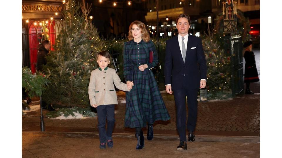 Princess Beatrice, Edoardo Mapelli Mozzi and Christopher Woolf attend Christmas concert