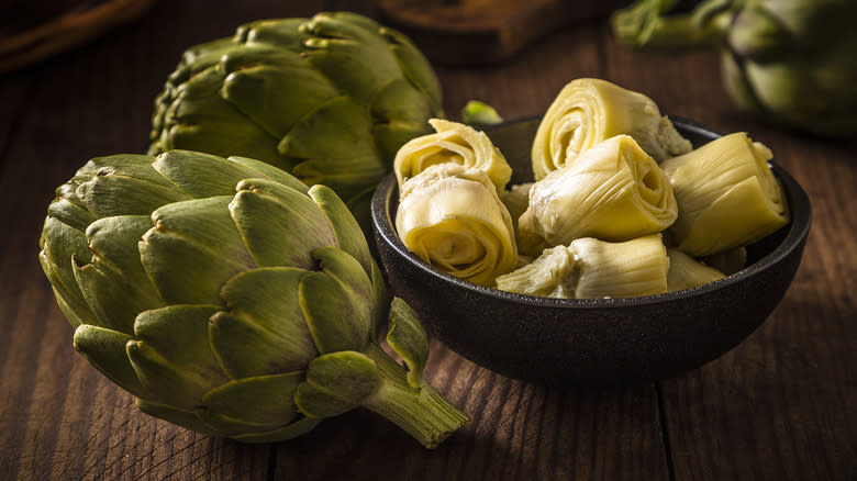 bowl of artichokes