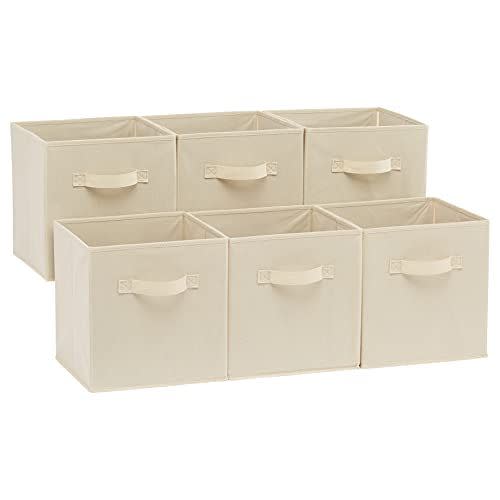 3) Amazon Basics Collapsible Fabric Storage Cubes