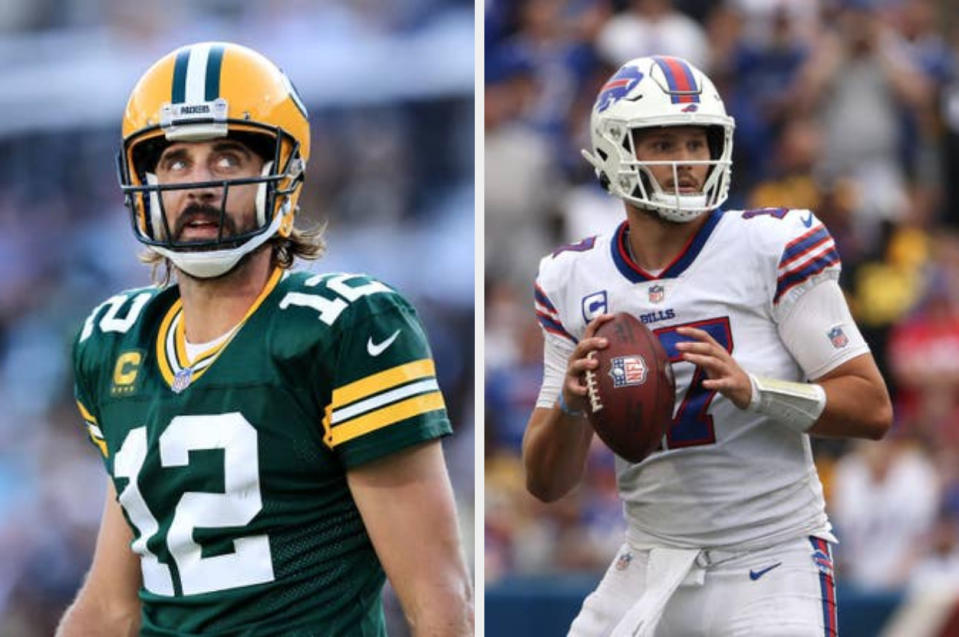 Aaron Rodgers and Josh Allen