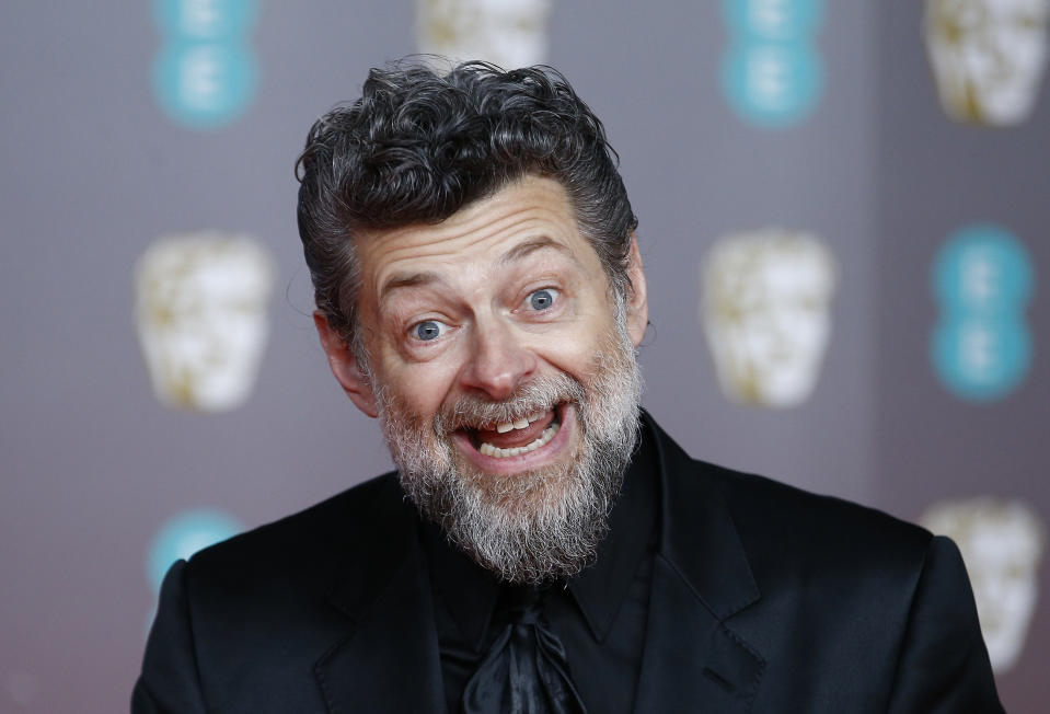 Andy Serkis arrives at the British Academy of Film and Television Awards (BAFTA) at the Royal Albert Hall in London, Britain, February 2, 2020. REUTERS/Henry Nicholls