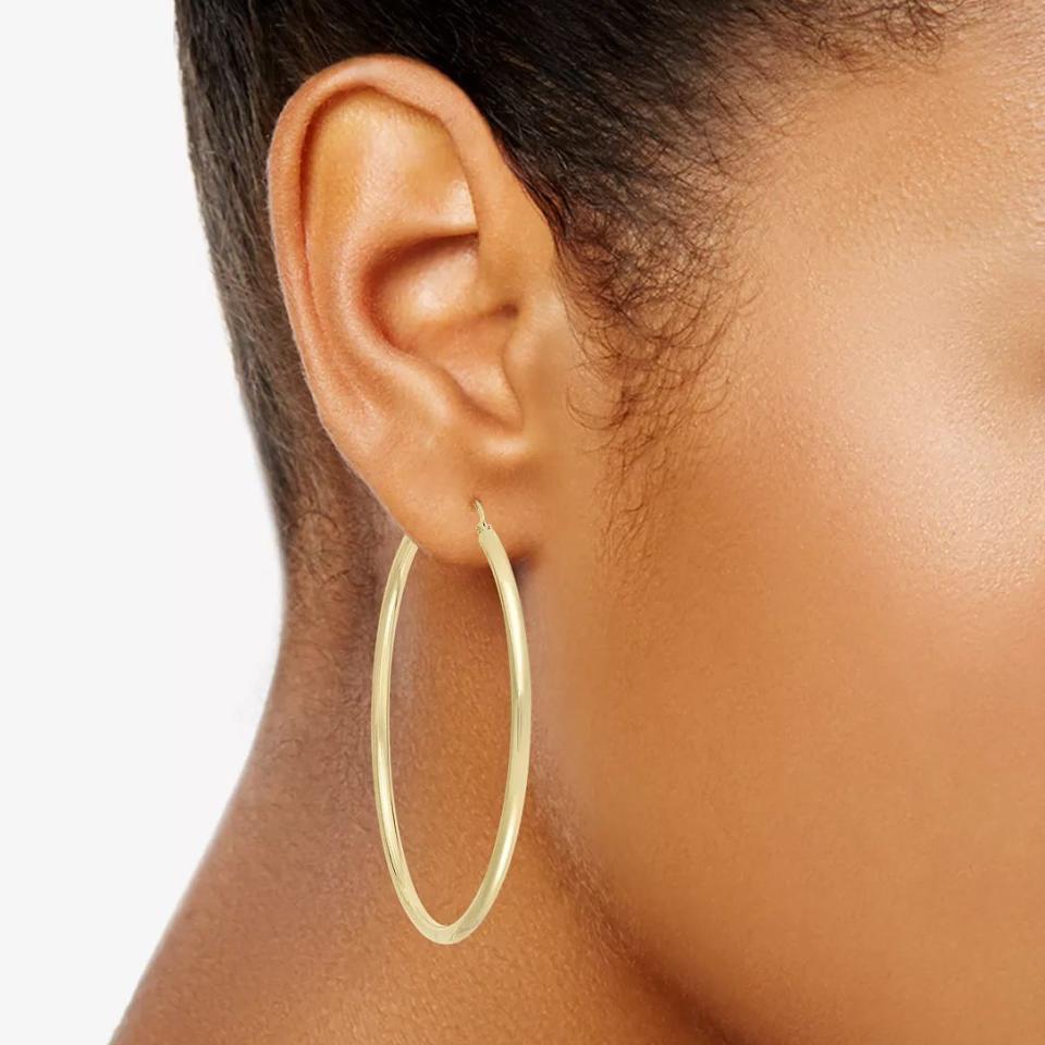 Round Hoop Earrings