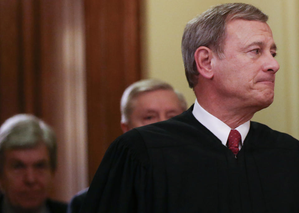 Chief Justice John Roberts has sided with the majority in a number of cases outraging conservatives in 2020. (Photo: Mario Tama via Getty Images)